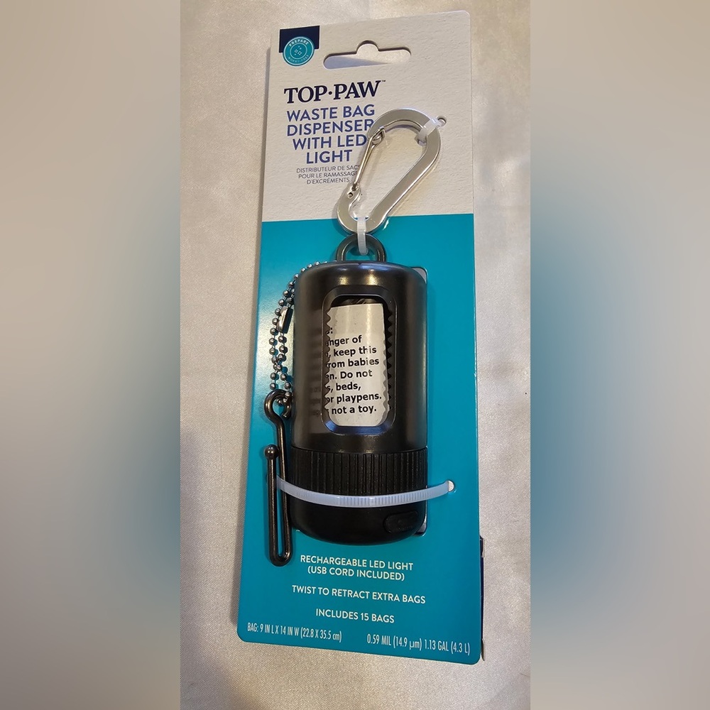 Top Paw Waste Bag Dispenser With LED Light